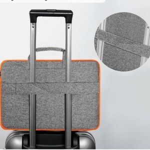 Laptop Shoulder Bag 13.78x10x1 inch, Spill-Resistant, Compartible with 13-14 in.